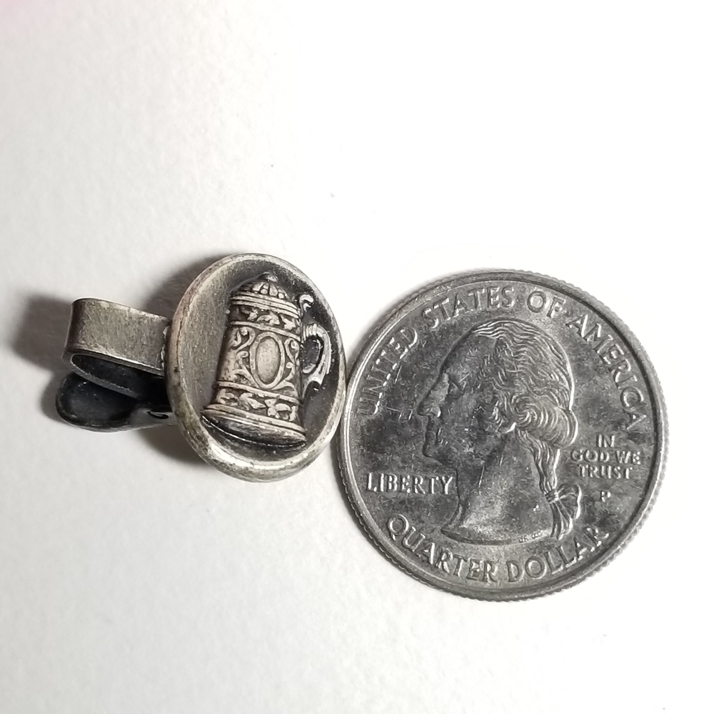 Relisted - Vintage beer stein tie clip silver tone - Picture 4 of 12